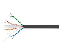 Monoprice Entegrade Series 1000FT Cat6A Plus 650MHz UTP Solid Riser-Rated (CMR) 23AWG Bulk Bare Copper Ethernet Network Cable 10G Black