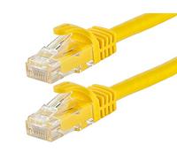 Monoprice Flexboot Cat6 Ethernet Patch Cable - Network Internet Cable - RJ45 Stranded 550MHz UTP Pure Bare Copper Wire 24AWG Yellow