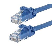 Monoprice Flexboot Cat6 Ethernet Patch Cable - Network Internet Cord - 30.48M (100ft) - Blue, RJ45, Stranded, 550Mhz, UTP, Pure Bare Copper Wire, 24AWG