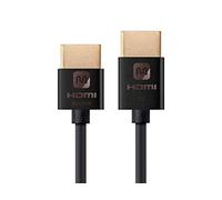 Monoprice HDMI High Speed Active Cable - 4K@60Hz, HDR, 18Gbps, YUV 4:4:4, 36AWG, 10 Feet, Black - Ultra Slim Active Series