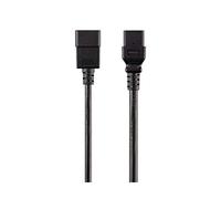 Monoprice Heavy Duty Extension Cord - 3 Feet - Black | IEC 60320 C20 to IEC 60320 C21, for Powering Servers, Routers, & Other High-Output Network Devices