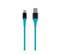 Monoprice Nylon Braided USB C to USB A 2.0 Cable - 1.5 Feet - Blue | Type C, Durable, Fast Charge for Samsung Galaxy S10/ Note 8, LG V20 and - AtlasFlex Series