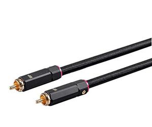 Monoprice Onix Series Digital Coaxial Audio/Video RCA Subwoofer CL2 Rated Cable, RG-6/U 75-ohm 15ft,Black