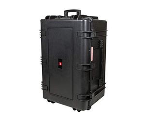 Monoprice Weatherproof/Shockproof Hard Case with Wheels - Black IP67 level dust and water protection up to 1 meter depth with Customizable Foam, 33" x 22" x 17"