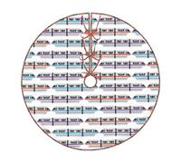 Monorail Train Print Christmas Tree Skirt Festive Decoration For The Perfect Holiday Ambience