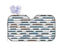 Monorail Train -Print Reflective Windshield Sun Shade For Cars M Size - Heat Resistant Suction Cups, Universal Fit.