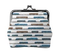 Monorail Train - Print Women's Compact Coin Purse with Lock Waterproof for Travel Gifts