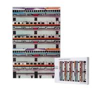 Monorail Train Printed Jigsaw Puzzle with Storage Box, Wooden Puzzle for Adults and Kids, 1000 Pieces Family Fun Decorative Game