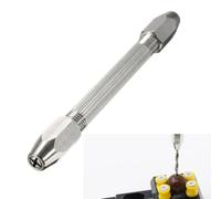 MonoSora 0-3.1mm Punch Pin Vice Set in Steel with 4 Reversible Collets for Precision Drill Bits, Home Carving, Clock and Watch Repair, Silver, 4-Pack