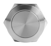 MonoSora 19mm Compact LED Pushbutton Switch, Self-Reset IP65 Waterproof Metal Touch Switch with Pre-Wired Cables, Stainless Steel 304, Silver, 5-Pack