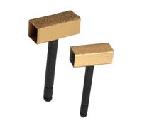 MonoSora 2PCS Emery Grinding Wheel Dressing Tool for Reshaping and Cleaning, Handheld Design in Brown and Black, Compatible with Silicon Carbide Wheels
