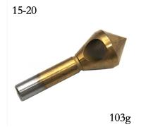 MonoSora 4 Pcs Titanium Coated High Speed Steel Countersink Drill Bit Set for Wood and Metal, Deburring Chamfer Tools in Sizes 2-5mm 5-10mm 10-15mm 15-20mm, Compatible with Drilling Equipment