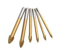 MonoSora 6 Pcs Gold Carbide Drill Bits 4-12 mm Triangle Tip for Accurate Drilling in Wood Metal Tile Glass Concrete