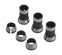 MonoSora 6pcs Collet Chuck Set Carbon Steel 6mm 6.35mm 8mm for Electric Router Engraving and Trimming Machine, As Picture Shown