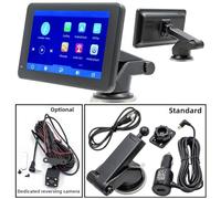 MonoSora 7-Inch Car MP5 Multimedia Player with Touchscreen, Wireless CarPlay and Android Auto, WiFi, Bluetooth, FM, AUX, Reverse Camera Support, Black