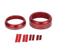 MonoSora Aluminium Alloy Media Volume Gear Shift Switch Knob Cover Ring Compatible with Ford Mach-E 2021-2024, Red