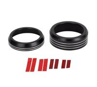 MonoSora Aluminum Alloy Media Volume Gear Shift Switch Knob Cover Ring Compatible with Ford Mach-E 2021-2024, Red