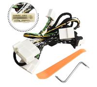 MonoSora Car Speaker Activation Wiring Harness 8pin to 14pin Audio Upgrade Adapter with Capacitor Compatible with Tesla 2020-2023, Black