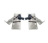 MonoSora Cupboard Drawer Soft Close Tip Out Tray Hinges 45° Opening Nickel Plated Steel Scissor Hinges 2 Pack with Screws for Kitchen Bathroom Storage