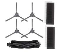 MonoSora For Bagotte BG600, BG700, BG800 Robotic Vacuum Cleaner Replacement Kit with 4 Side Brushes, 2 Filters, 1 Rolling Brush