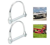 MonoSora Galvanised Carbon Steel Trailer Hitch Pin 1/4in x 2.16in with Safety Locking Clip for Secure Coupling on Agricultural Equipment, Yard Tools and Towing