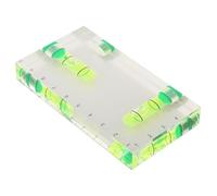 MonoSora Industrial Transparent T-Type Two-Direction Spirit Level 95x51x13mm with Integrated Ruler for Accurate Alignment, 1PCS