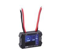 MonoSora LCD Wattmeter Power Meter Voltage Current Capacity Tester for RC FPV Drone and ESC Battery Monitoring, 1-50V 150A Black