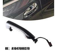 MonoSora Left Door Handle with Keyless Entry Compatible with Mercedes Benz GL320 GL350 GL450 ML320 ML350 ML400 ML500 R280 R300 R320 R350 R500 W164 W251 2006-2012, Black Silver, OEM A1647600370