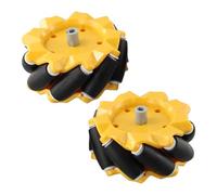 MonoSora Mecanum Wheel Omnidirectional Wheel Kit for Smart Robot Car DIY, 80mm Diameter, Compatible with TT Motors and Building Blocks, ABS and Rubber Material