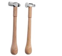 MonoSora Planishing Hammer with Wooden Handle for Jewelry Making and Silversmithing High Hardness Metal Head Model A