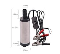 MonoSora Portable 12V 24V DC Submersible Water Pump with Pure Copper Motor and Detachable Filter, High Flow for Diesel and Water Transfer, Silver
