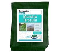 Monotex Tarpaulin 250gsm 4.0m x 3.0m Green Heavy Duty Strong Industrial Waterproof Sheet Cover Tarp with Reinforcved Eyelets