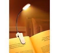 Monotremp Book Lights for Reading at Night in Bed, 80 Hours Runtime Rechargeable Reading Lights for Books in Bed, 3 Brightness Levels × 3 Color Temperatures, 1.3 oz Lightweight