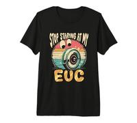 Monowheel Monocyclist Stop Staring at My EUC Premium T-Shirt