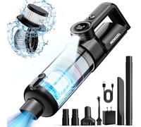 Handheld Vacuum Cordless - Car Vacuum Cleaner with Brushless Motor, 15000Pa Strong Suction Vacuum with LED Light, Type C Cable and Charger, 2 Fliters, Portable Hand Vacuum for Home, Pet and Car