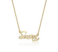 MONOZO Name Necklace Personalized, 14K Gold Filled Name Necklace Girls Dainy Nameplate Necklace Personalized Jewelry Gifts for Women