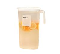Monozoz 1.8 L / 2.5 L, Fridge Jug with Lid, Carafe, Iced Tea, Large Cold, Fruit Drink Dispenser Container for Juice, Iced Tea, Lemonade, Milk