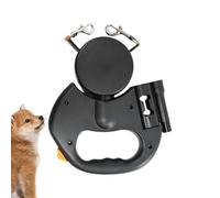 Monozoz 2 Dog Retractable Rope - Pet Walking Rope For Dogs - Ergonomic Convenient Hook Untangle Automatically Dogs Walking Rope For Small Medium Large Dogs