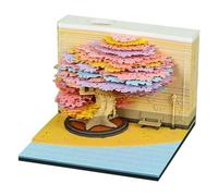 Monozoz 3D Calendar 2026,3D Tree Art 2026 Calendar Memo Pad - Paper Sculpture Arts & Crafts Home Decor for Teacher Family College Dorm Office Party Christmas New Year