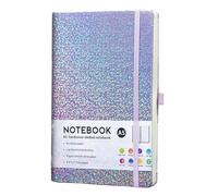 Monozoz A5 Notebook Journal - Glitter Notebooks With Premium Thick Paper, SparkleCollege Lined Journal, 8.4"×5.7",160 Page, Perfect For Office Home School Business Writing & Note Taking