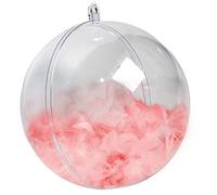 Monozoz Acrylic Hollow Ball, Fillable Christmas Decorations Tree Baubles Balls Crafts | Transparent Hanging Ball for Crafts for Wedding Decorations