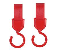 Monozoz Baby Stroller Hook, Stroller Clips | 2 Piece Rotating Mom Hook Organizer Hook | Convenient, Stylish, Vehicle-Friendly Mom Bag Hooks