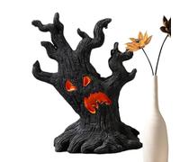 Monozoz Bark Face Halloween Props - Realistic Scary Tree Faces Decor Outdoor | Tabletop Ornament, Indoor Outdoor Halloween Decoration for Haunted House