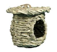 Monozoz Bird Houses for Outside,Woven Grass Roosting Pockets,Hummingbird Nest House | for Parakeet Parrot Cockatiel Finch Chickadee Canary
