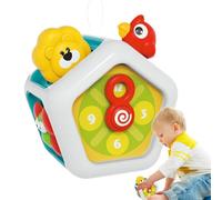 Monozoz Busy Cube,Sensory Activity Cube - Preschool Learning Educational Development Fidget Games Toys for Travel, Enhances Fine Motor Skills