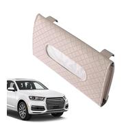 Monozoz Car Sun Visor Tissue Box Holder,Sun Visor Napkin Holder Dispenser | PU Leather Backseat Tissue Case for Truck, Face Tissue Dispenser for Car with Refill