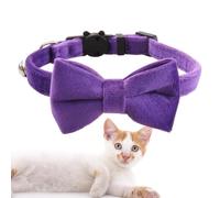 Monozoz Cat Collar with Bow - Adjustable Cat Dog Collar with Detachable Bell,Dogs Apparel Accessories Lovely Collars for Home, Wedding, Walking, Traveling, Photography