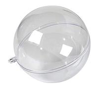 Monozoz Christmas Tree Baubles - Clear Baubles Fillable Ornaments Ball, Transparent Hanging Ball for Crafts for Wedding Decorations