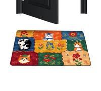 Monozoz Cute Bath Rug 60x40cm Cartoon Absorbent Bedroom Area Rug | Cute Front Door Mat for Homeowners Dwellers Renters Home Office Dorm Apartment Living Room Bedroom Study Kitchen Entryway