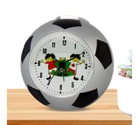 Monozoz Desk Clock Digital - Non-ticking Kids' Desk Clock | Wake up Bedside Desk Clock, Creative Football Soccer Analog Alarm Clock for Kids' Room, Bedroom